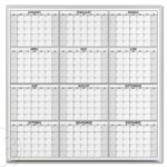 12 Month Dry Erase Calendar 4 X 4 February