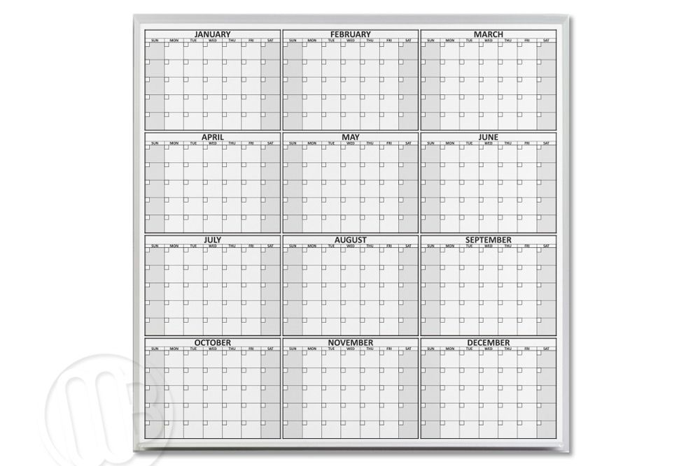 12 Month Dry Erase Calendar 4 X 4 February