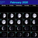 2020 February Calendar Moon Phases Moon Phase Calendar Moon Calendar