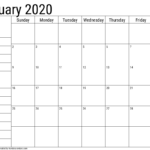 2020 February Calendars Handy Calendars