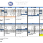 2022 2023 Academic Calendar Approved YARMOUTH SCHOOL DEPARTMENT