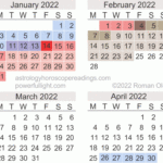 2022 Mercury Retrograde Calendar