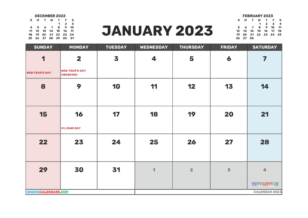 2023 Calendar With Holidays Free Printable Premium Template 27472 