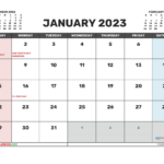 2023 Calendar With Holidays Free Printable Premium Template 27472