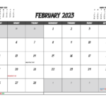 2023 Printable Monthly Calendar With Holidays Calendar Of National Days