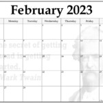 24 February 2023 Quote Calendars