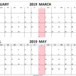 4 Month February To May 2019 Calendar Template Free Calendar Template