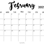 Blank February 2021 Calendar Printable Latest Calendar Printable