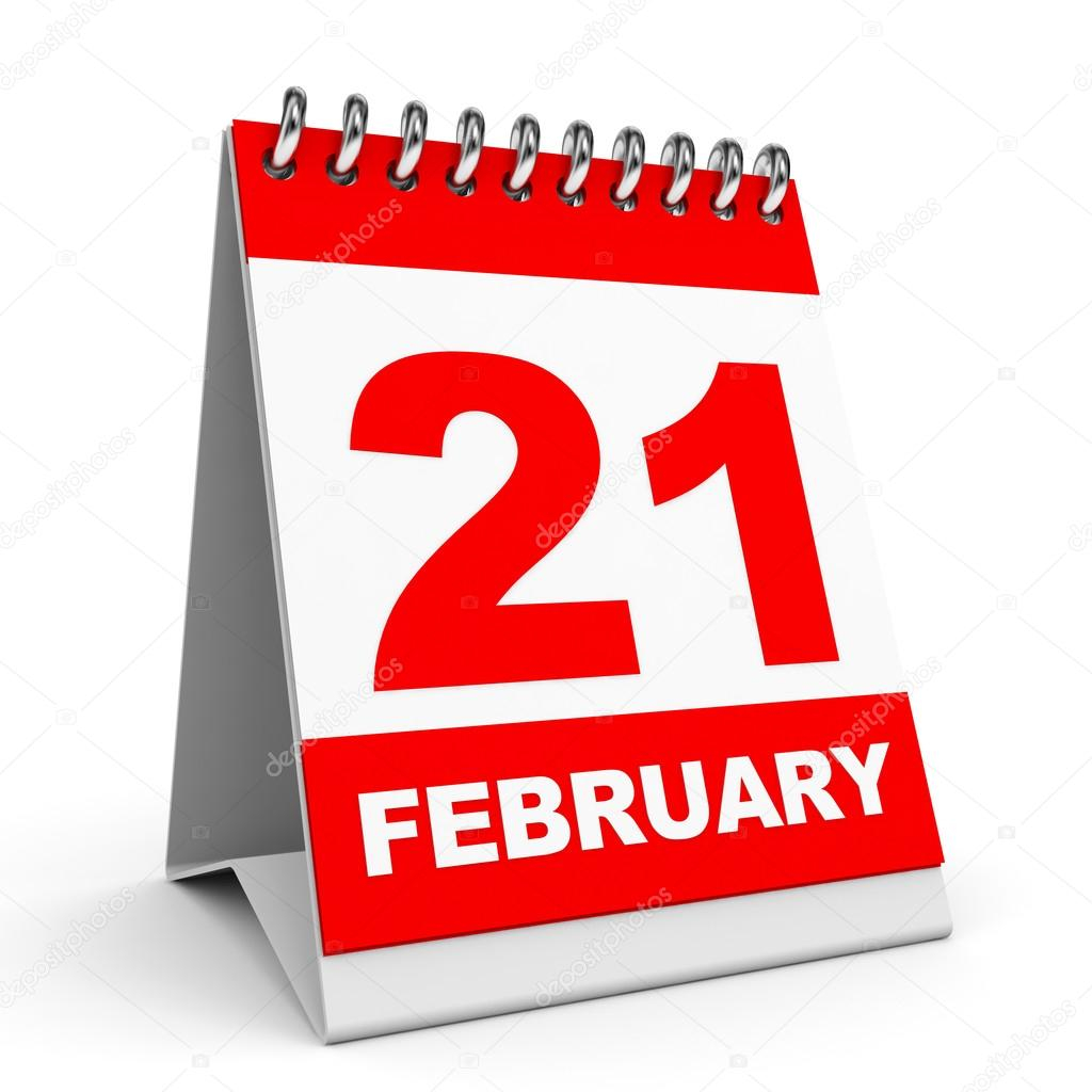 Calendar 21 February Stock Photo ICreative3D 60260383