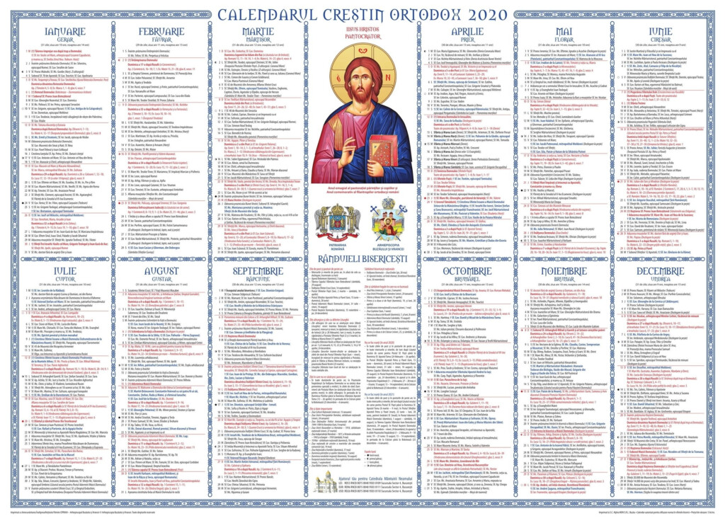 Calendar Ortodox 2021 Printable Blank Calendar Template