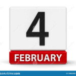 Cubes Calendar 4th February Stock Illustration Illustration Of Event
