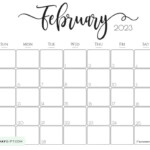 Cute Free Printable February 2023 Calendar Designs By SaturdayGift