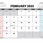 Download Free Printable February Calendar 2023 PDF Landscape