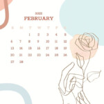 Download Free Vector Of Botanical Abstract February Monthly Calendar