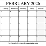 Download Printable February 2026 Calendars