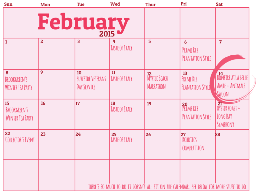 Fall In Love With Myrtle Beach s February Calendar Of Events 