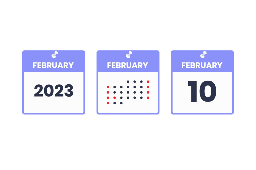 February 10 Calendar Design Icon 2023 Calendar Schedule Appointment 