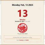 February 13 2023 Almanac Calendar Auspicious Inauspicious Events And
