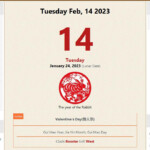February 14 2023 Almanac Calendar Auspicious Inauspicious Events And