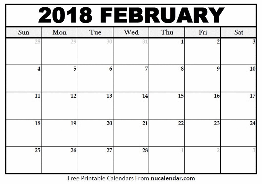 February 2018 Calendar Print This Calendar And Enter Your Flickr
