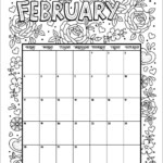 February 2018 Coloring Calendar Page Woo Jr Kids Activities