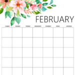 February 2019 Calendar Cute