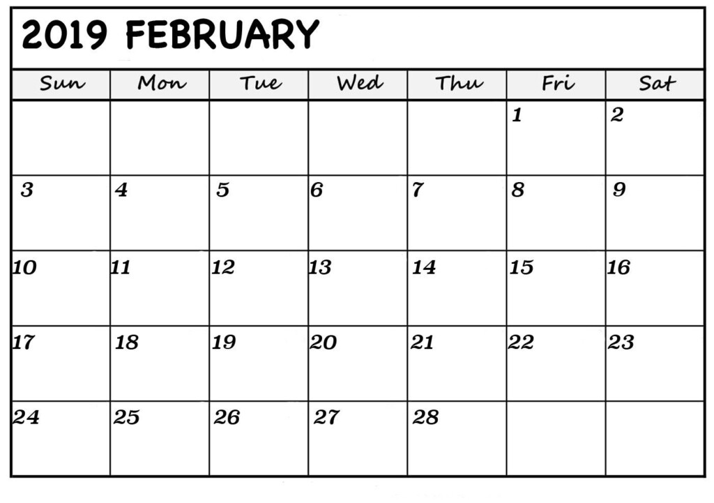 February 2019 Template Editable Calendar Download Free Decem 986x1401 