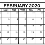 February 2020 Calendar PDF Excel Sheet Free Printable Calendar