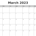 February 2023 Calanders