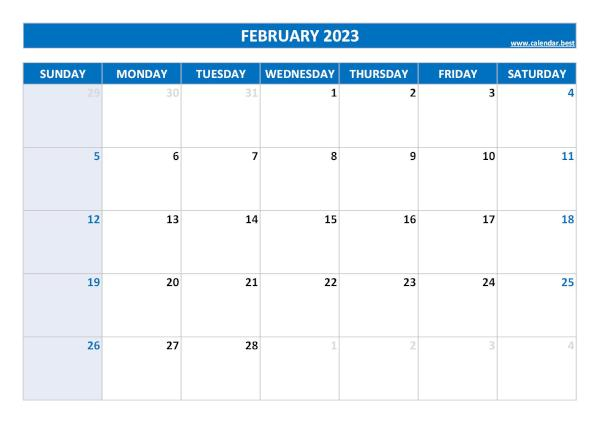 February 2023 Calendar Calendar best