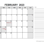 February 2023 Calendar CalendarLabs
