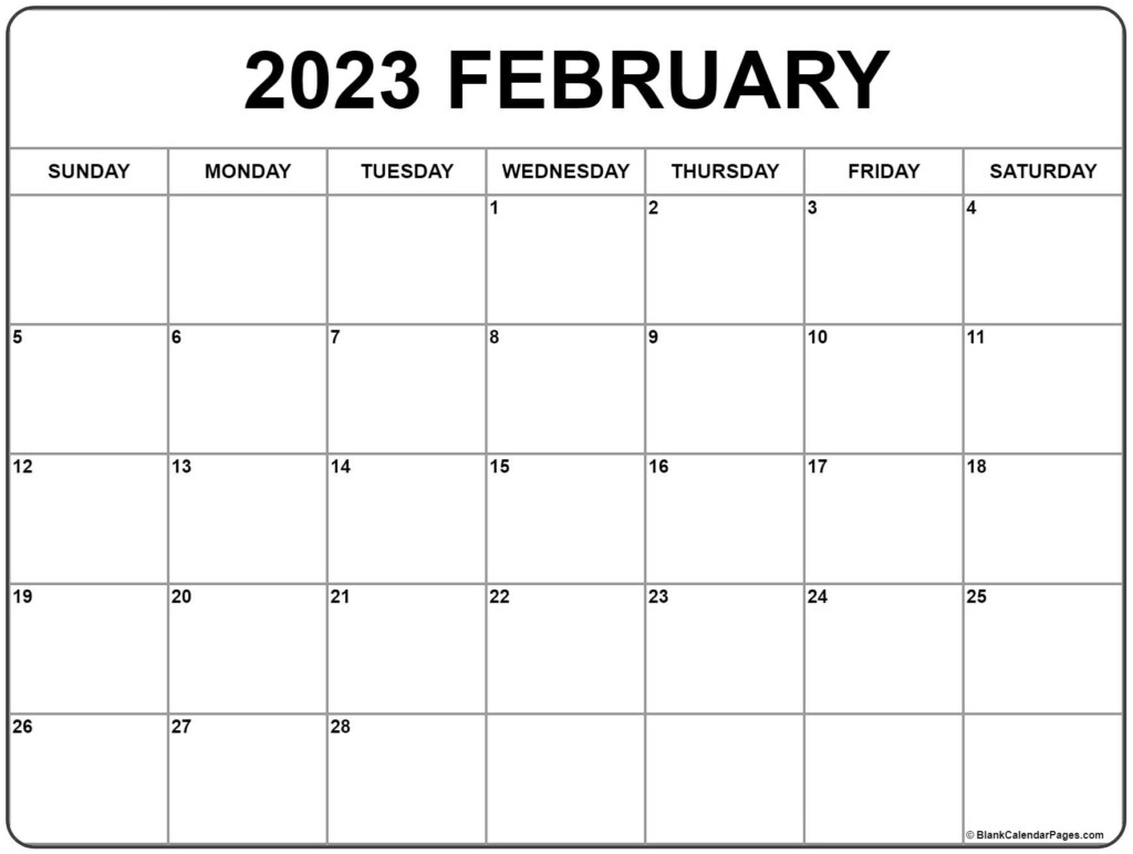 February 2023 Calendar Free Printable Calendar