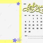 February 2023 Calendar PNG Transparent February 2023 Handlettering