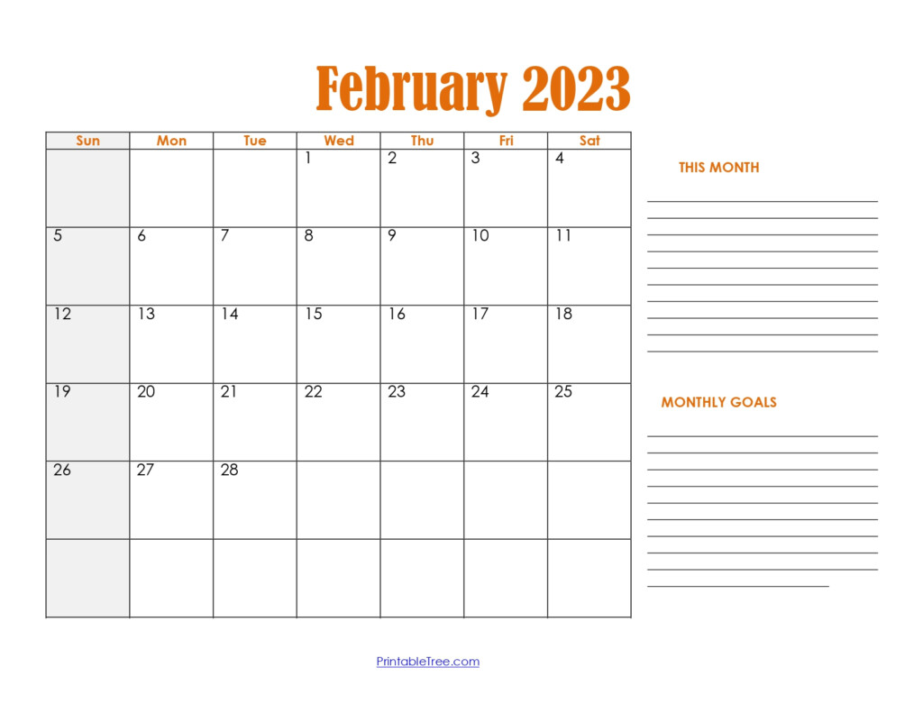 February 2023 Calendar Printable PDF With Holidays Templates