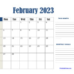 February 2023 Calendar Printable PDF With Holidays Templates