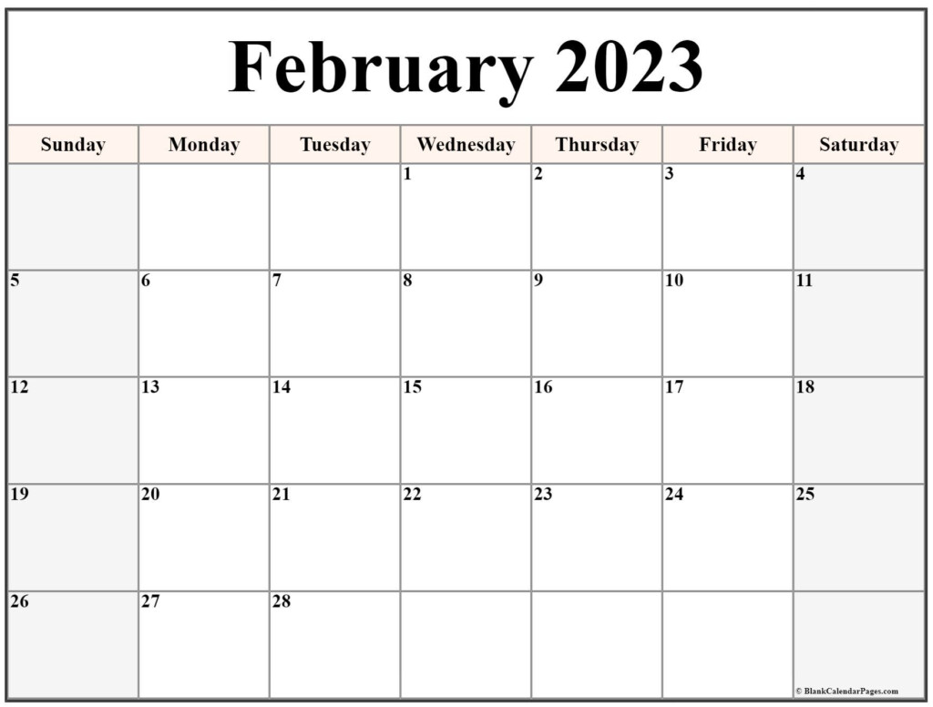 February 2023 Calendar Printable Printable Word Searches