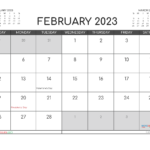 February 2023 Calendar Printable Printable Word Searches