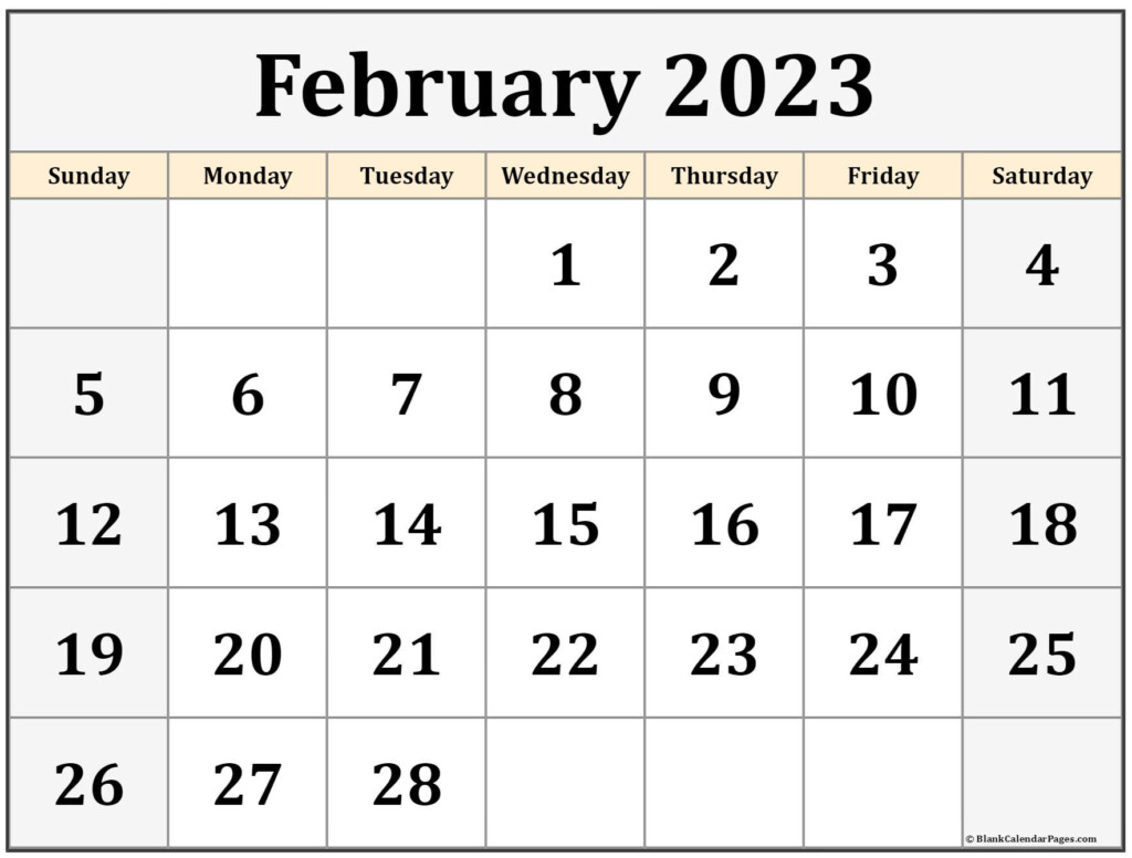 February 2023 Calendar Printable Printable Word Searches