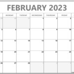 February 2023 Calendar Printable Printable Word Searches