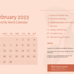 February 2023 Calendar Template With Holidays Illustrator Word PSD
