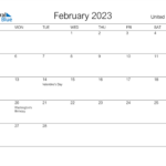 February 2023 Calendar With United States Holidays