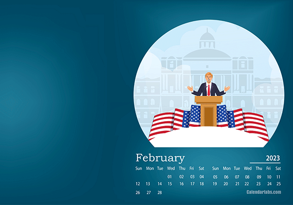 February 2023 Desktop Wallpaper Calendar CalendarLabs