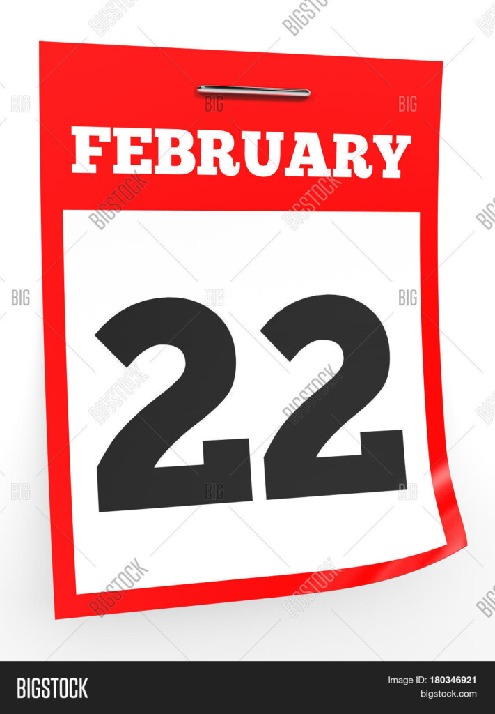 February 22 Calendar Image Photo Free Trial Bigstock