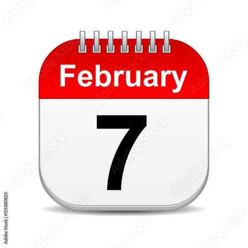 February 7 On Calendar Icon Stock Photo And Royalty free Images On