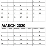 February And March 2020 Calendar Printable Monthly Calendar 12