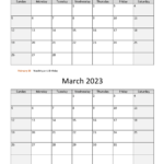February And March 2023 Calendar WikiDates