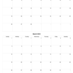 February And March 2023 Printable Calendar Template