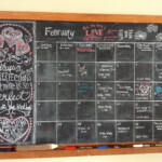 February Calendar Chalkboard Calendar Chalkboard Art February Calendar