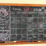 February Calendar Chalkboard Calendar Chalkboard Art February Calendar