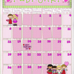 February Calendar room Left At Bottom For Personalization